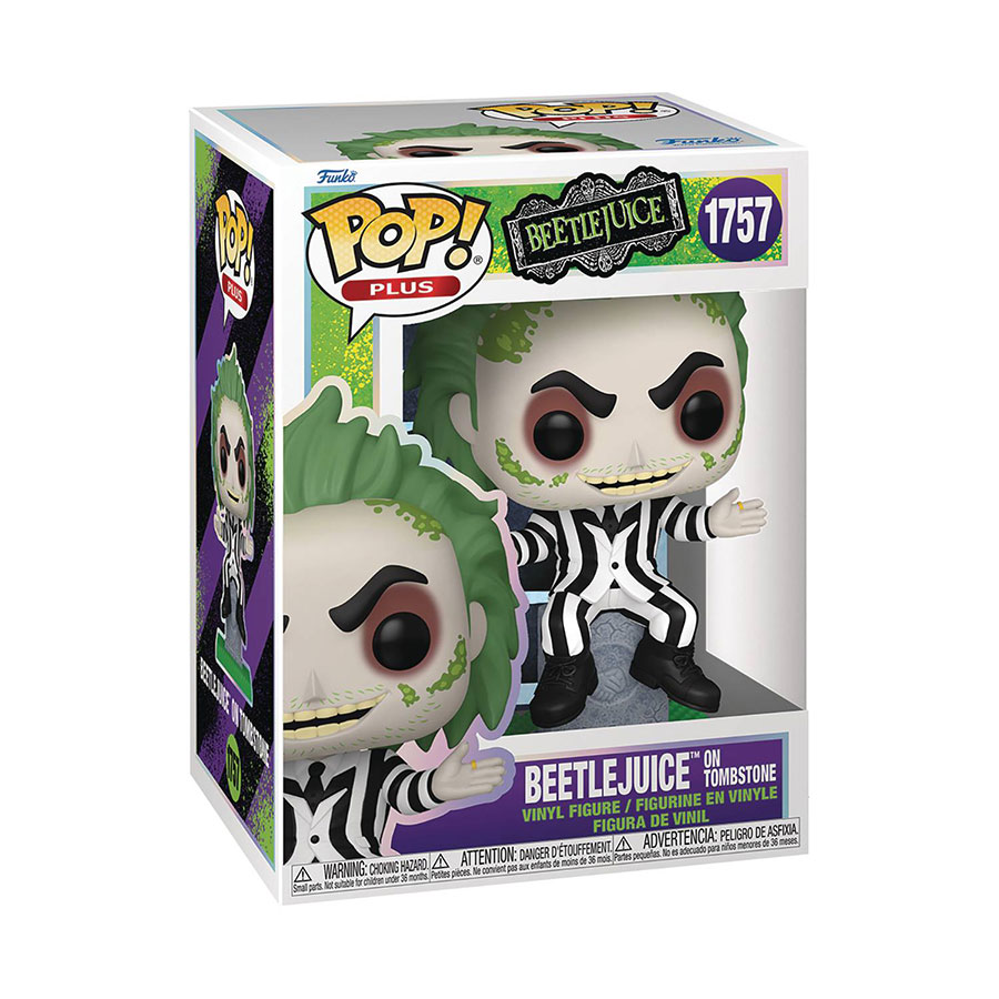 POP Plus Beetlejuice Beetlejuice With Tombstone Vinyl Figure