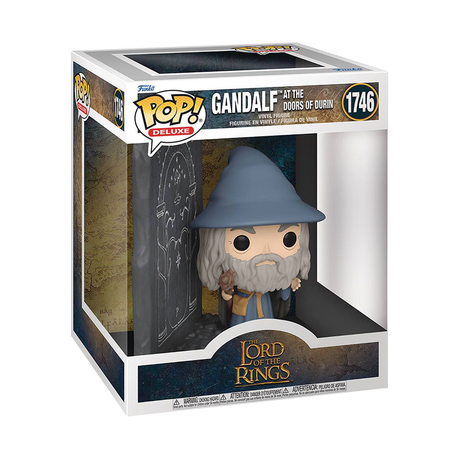 POP Deluxe Lord Of The Rings Gandalf With Doors Of Durin Vinyl Figure
