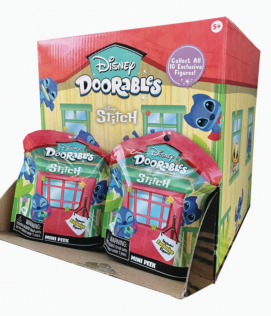 Disney Doorables Flocked Stitch Figure Blind Mystery Box