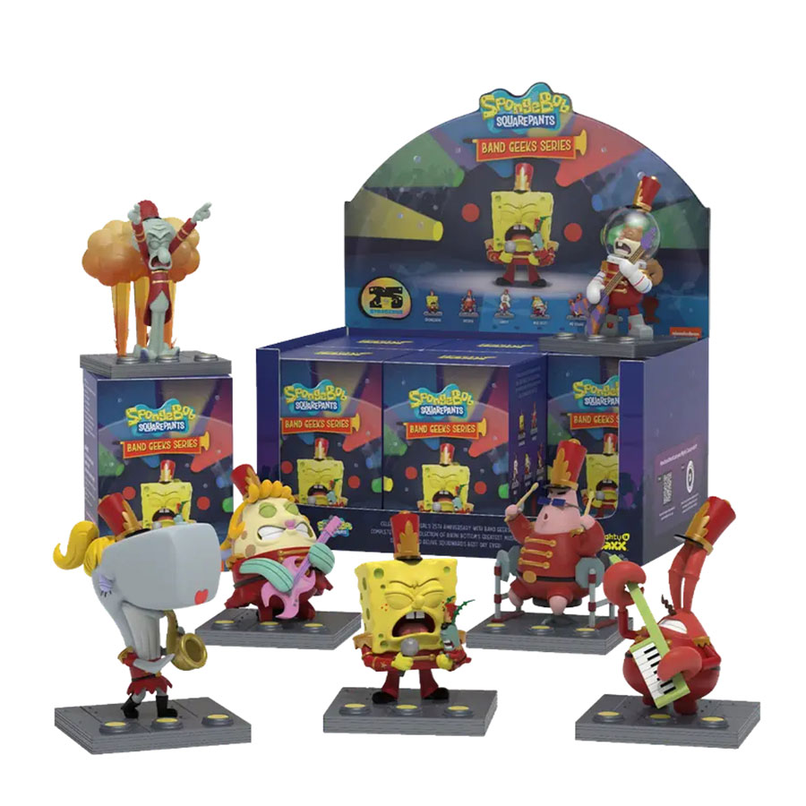 SpongeBob SquarePants Band Geek Figure Blind Mystery Box 6-Piece Display