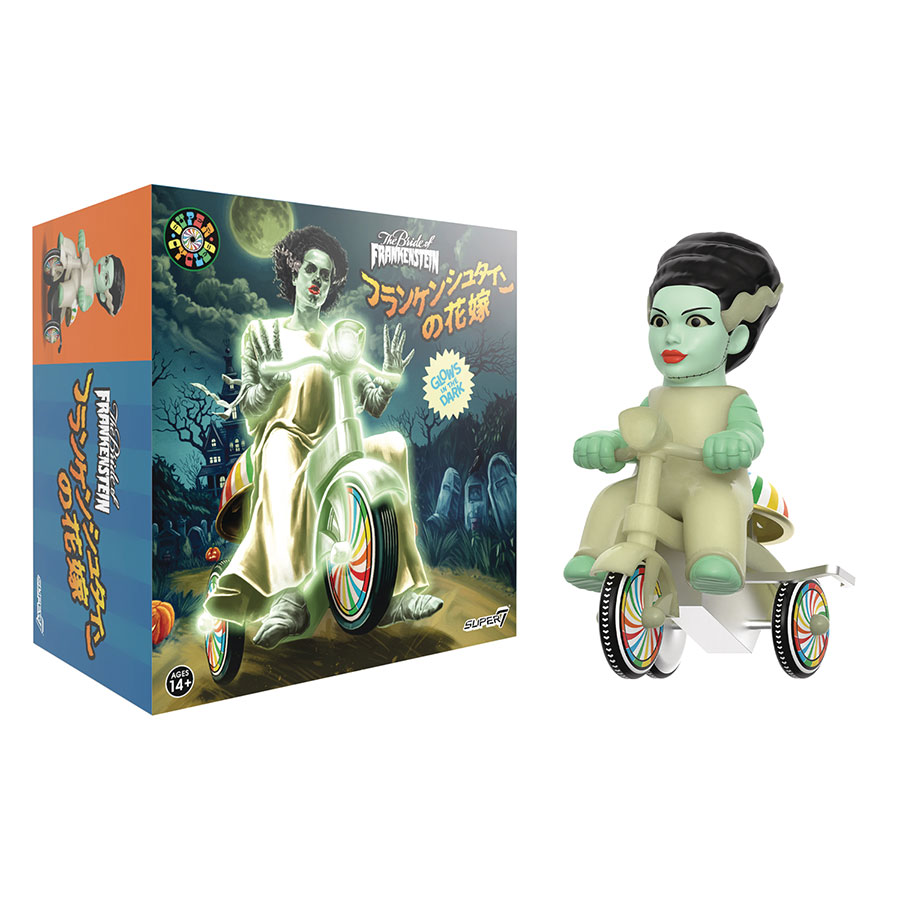 Universal Monsters Super Cycles Bride Of Frankenstein Previews Exclusive Glow-In-The-Dark Figure