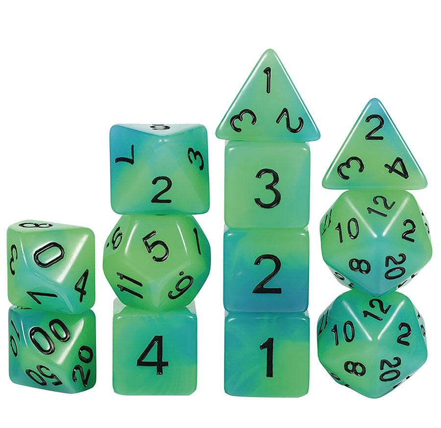 Alien Acrylic 12-Piece Dice Set