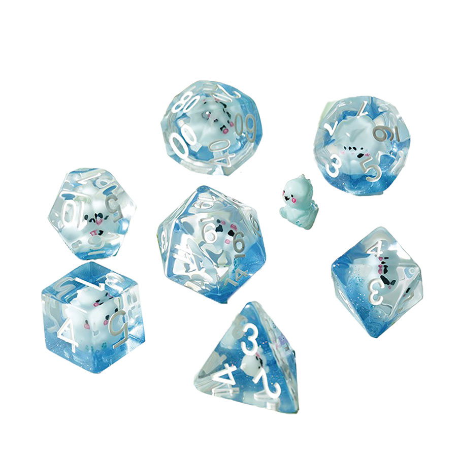 Resin 7-Piece Dice Set - Dragons