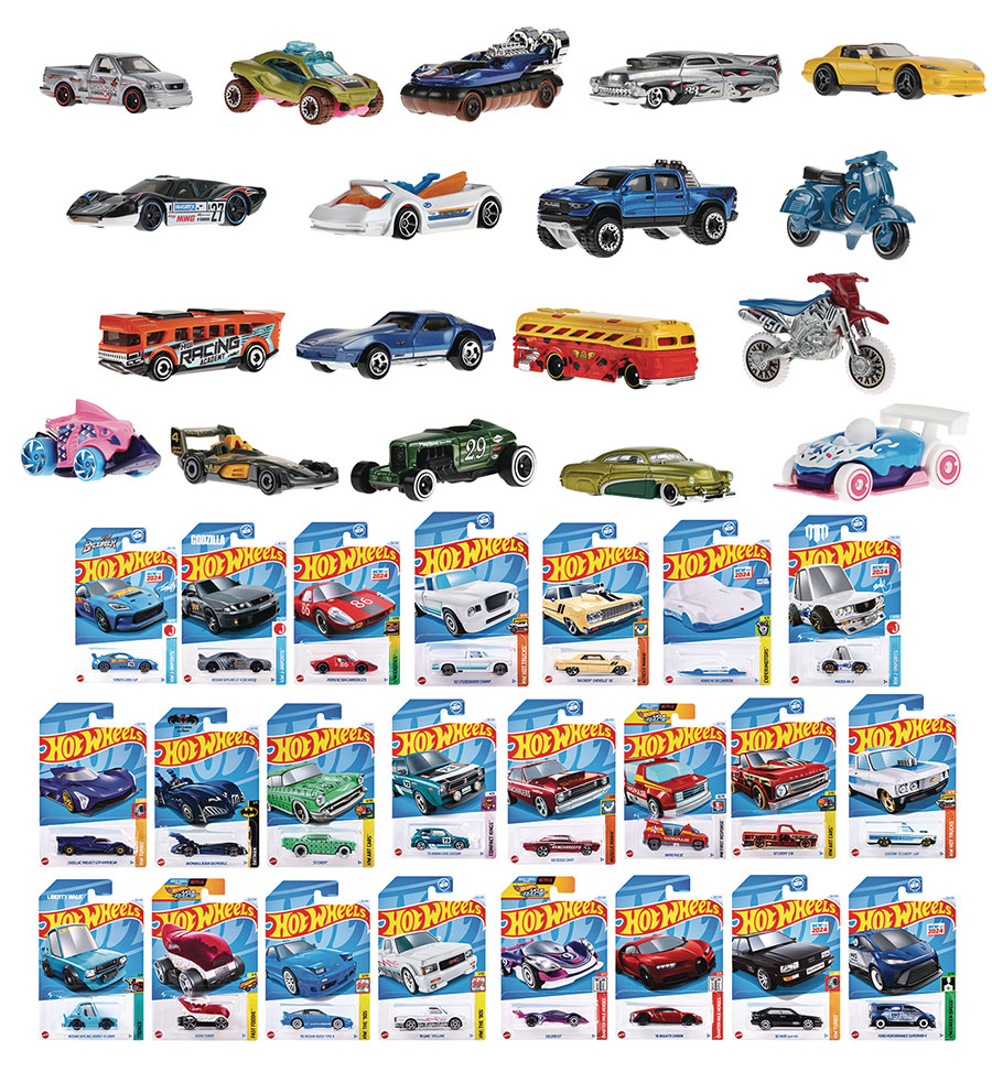 Hot Wheels Basic Car 1/64 Scale Die-Cast Vehicle Wave N Assortment Case
