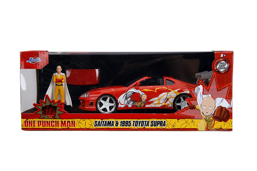 One-Punch Man 95 Toyota Supra With Saitama Figure 1/24 Scale Die-Cast Vehicle