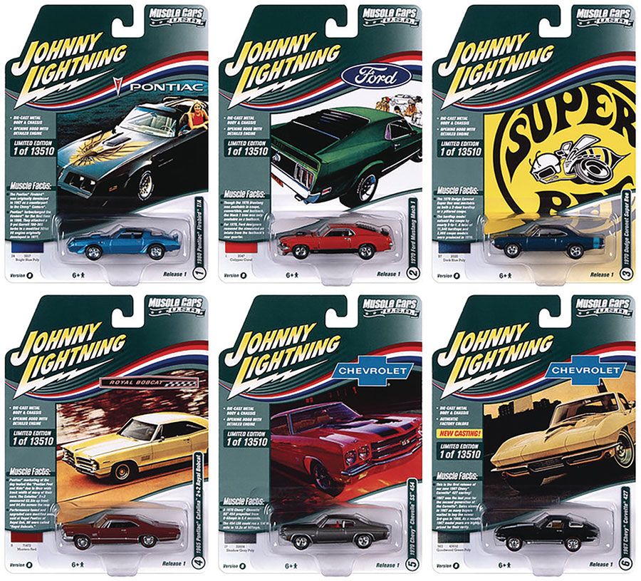 Johnny Lightning Muscle Cars USA 1/64 Scale Die-Cast Car Assortment Case 2022 R1 B