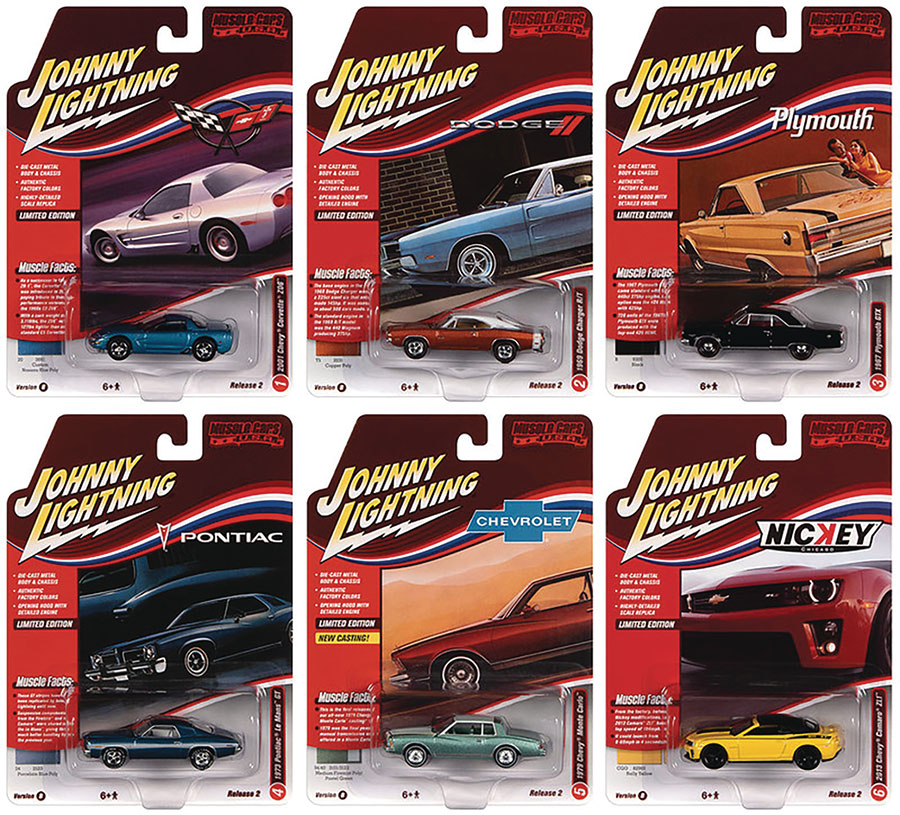Johnny Lightning Muscle Cars USA 1/64 Scale Die-Cast Car Assortment Case 2022 R2 B