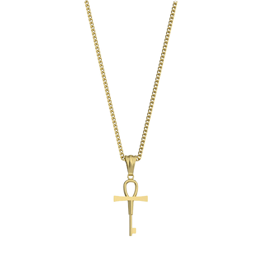 Yu-Gi-Oh Millennium Key 24-Inch Gold Necklace