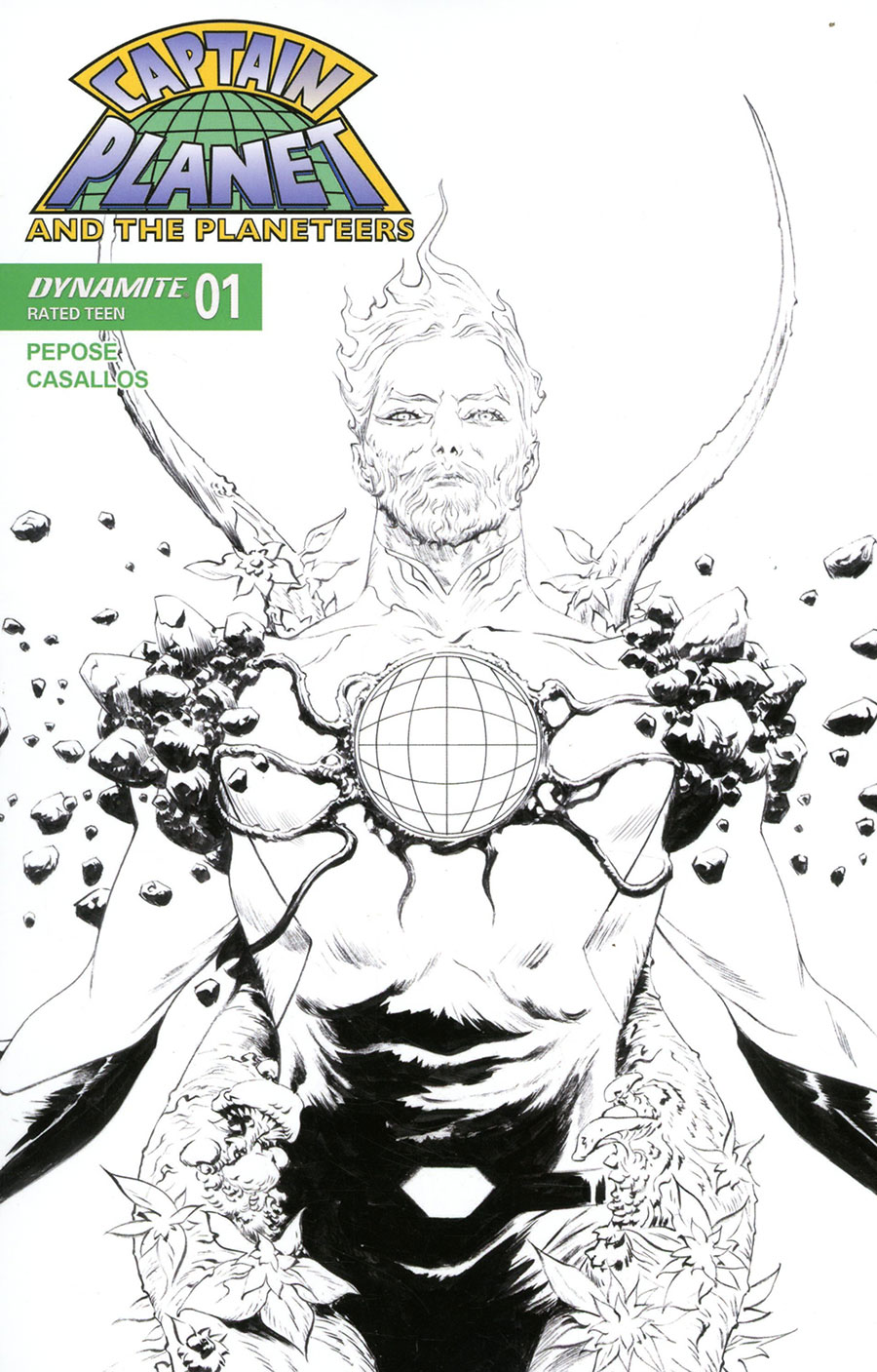 Captain Planet #1 Cover L Incentive Jae Lee Line Art Cover