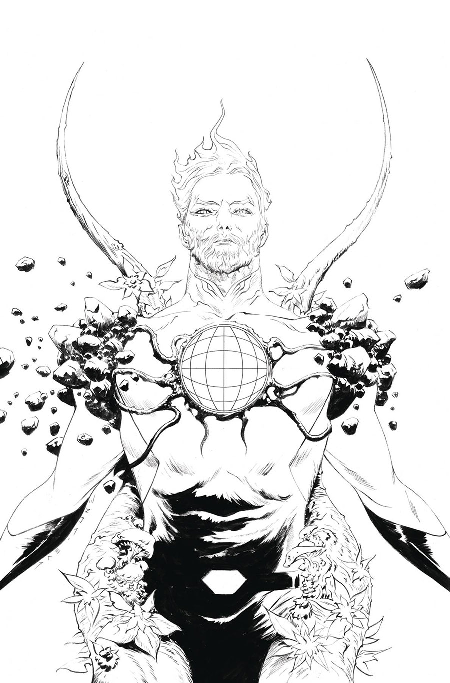 Captain Planet And The Planeteers Vol 2 #1 Cover N Incentive Jae Lee Line Art Virgin Cover