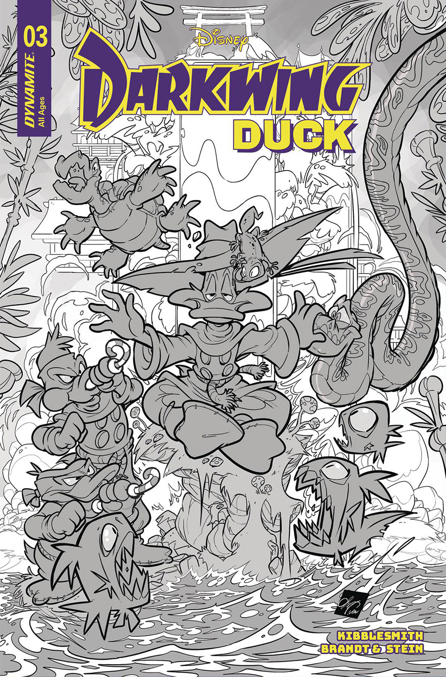 Darkwing Duck Vol 4 #3 Cover H Incentive Ciro Cangialosi Line Art Cover