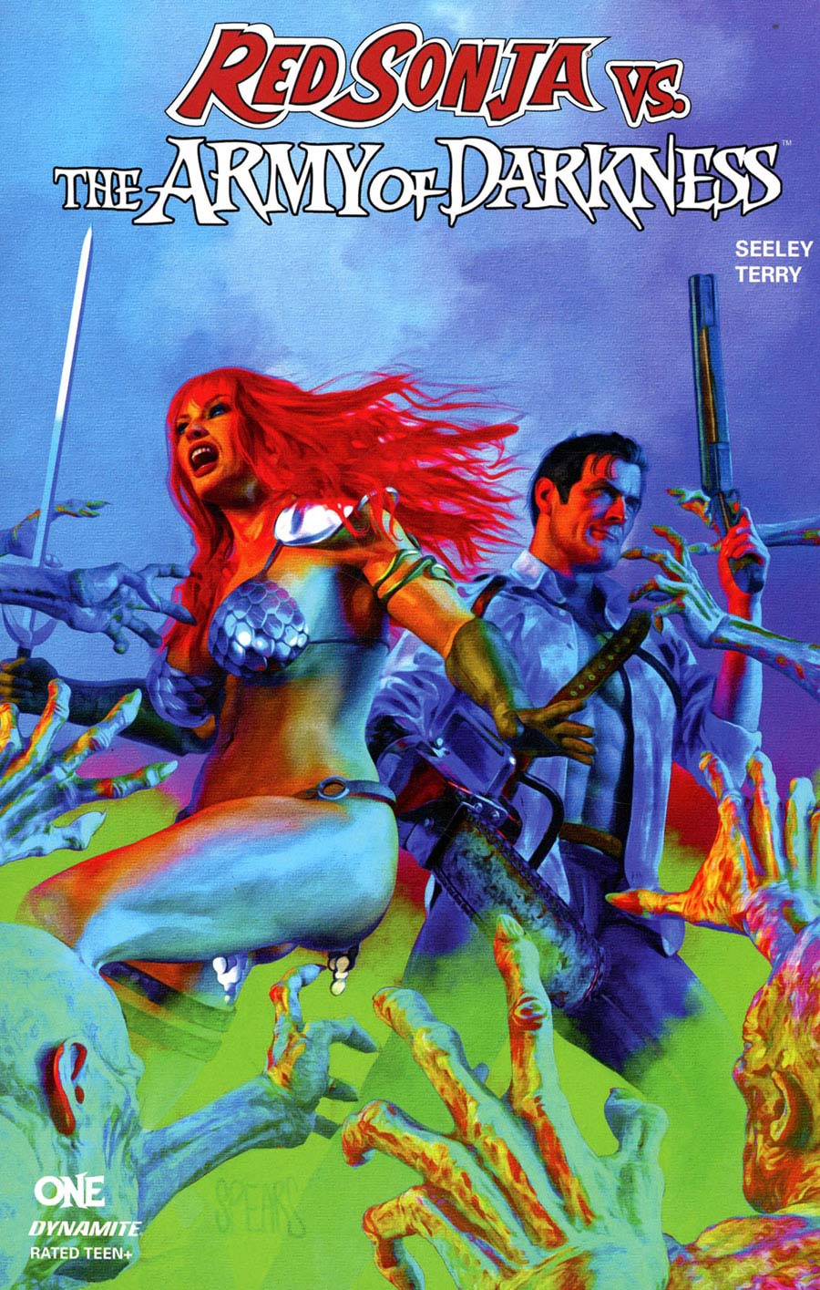 Red Sonja vs The Army Of Darkness #1 Cover E Variant Mark Spears Foil Cover