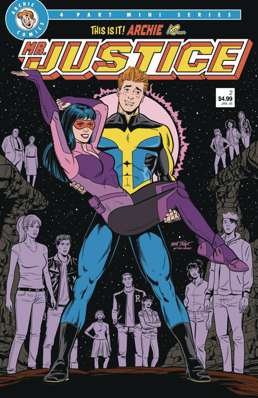 Archie Is Mr Justice #2 Cover D DF Crisis On Infinite Earths 7 Homage Variant Cover Signed By Matt Talbot