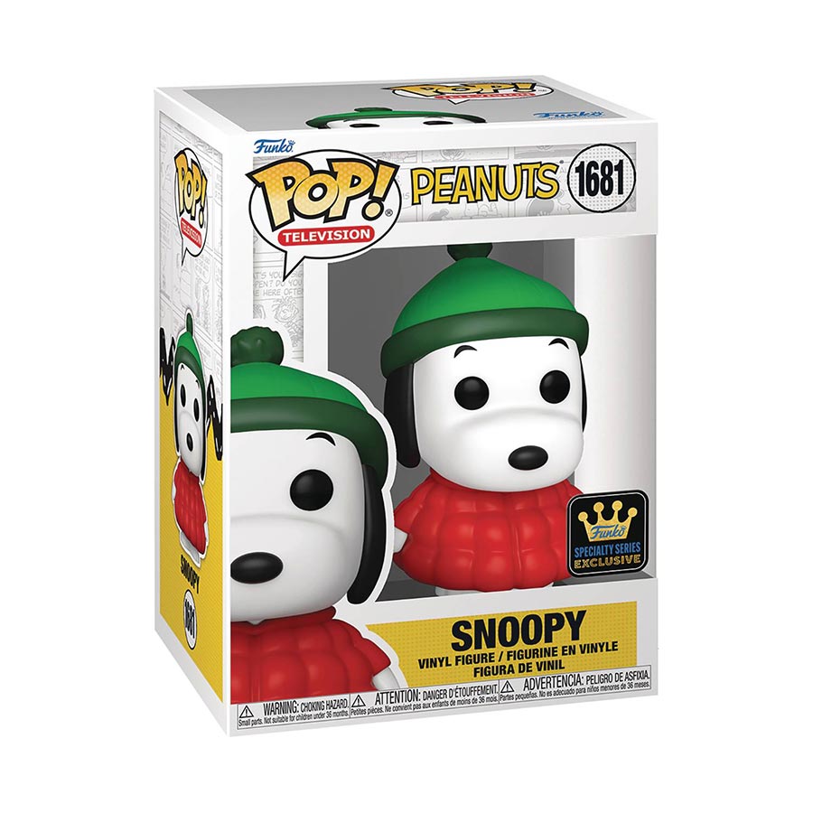 POP Animation Peanuts Snoopy In Puffer Jacket Vinyl Figure