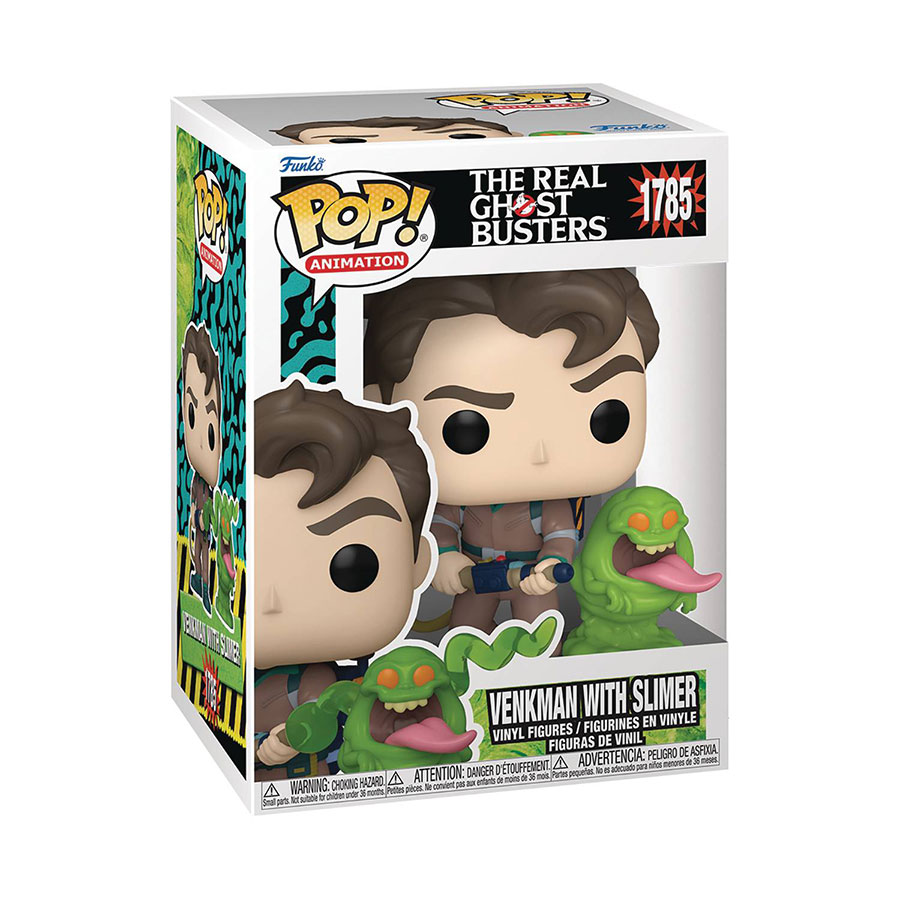 POP & Buddy The Real Ghostbusters Peter Venkman With Slimer Vinyl Figure