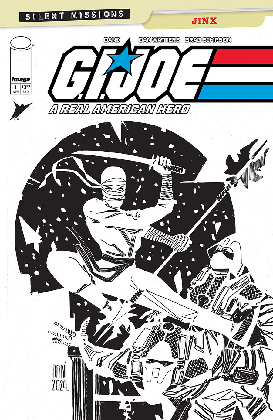 GI Joe A Real American Hero Silent Missions Jinx #1 (One Shot) Cover C Incentive Dani Black & White Cover