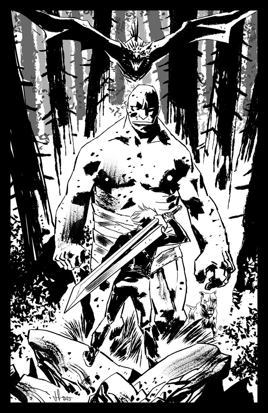 Lost Fantasy #1 Cover C Incentive Luca Casalanguida Black & White Cover
