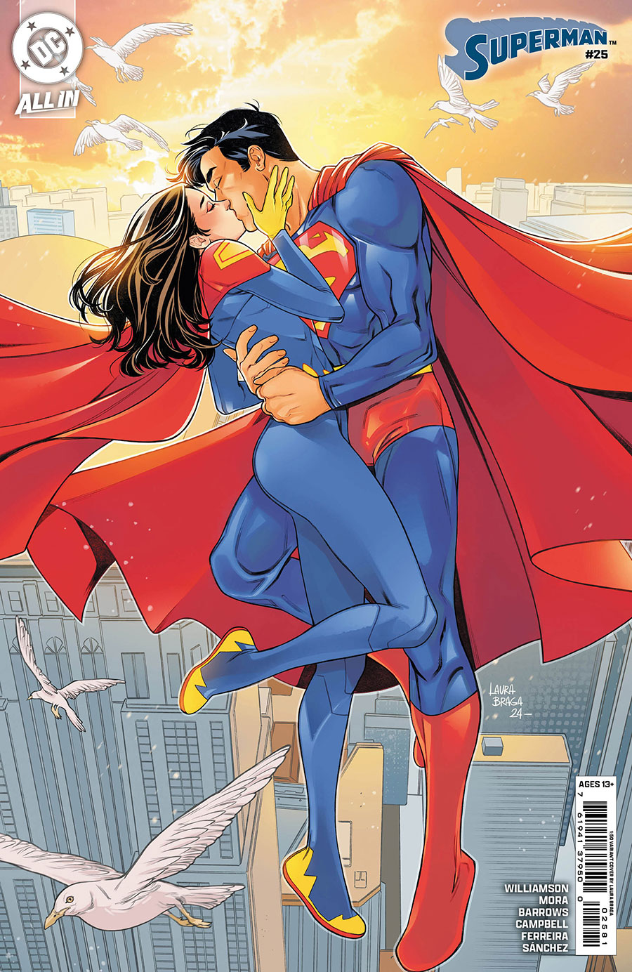 Superman Vol 7 #25 Cover J Incentive Laura Braga Card Stock Variant Cover (DC All In)