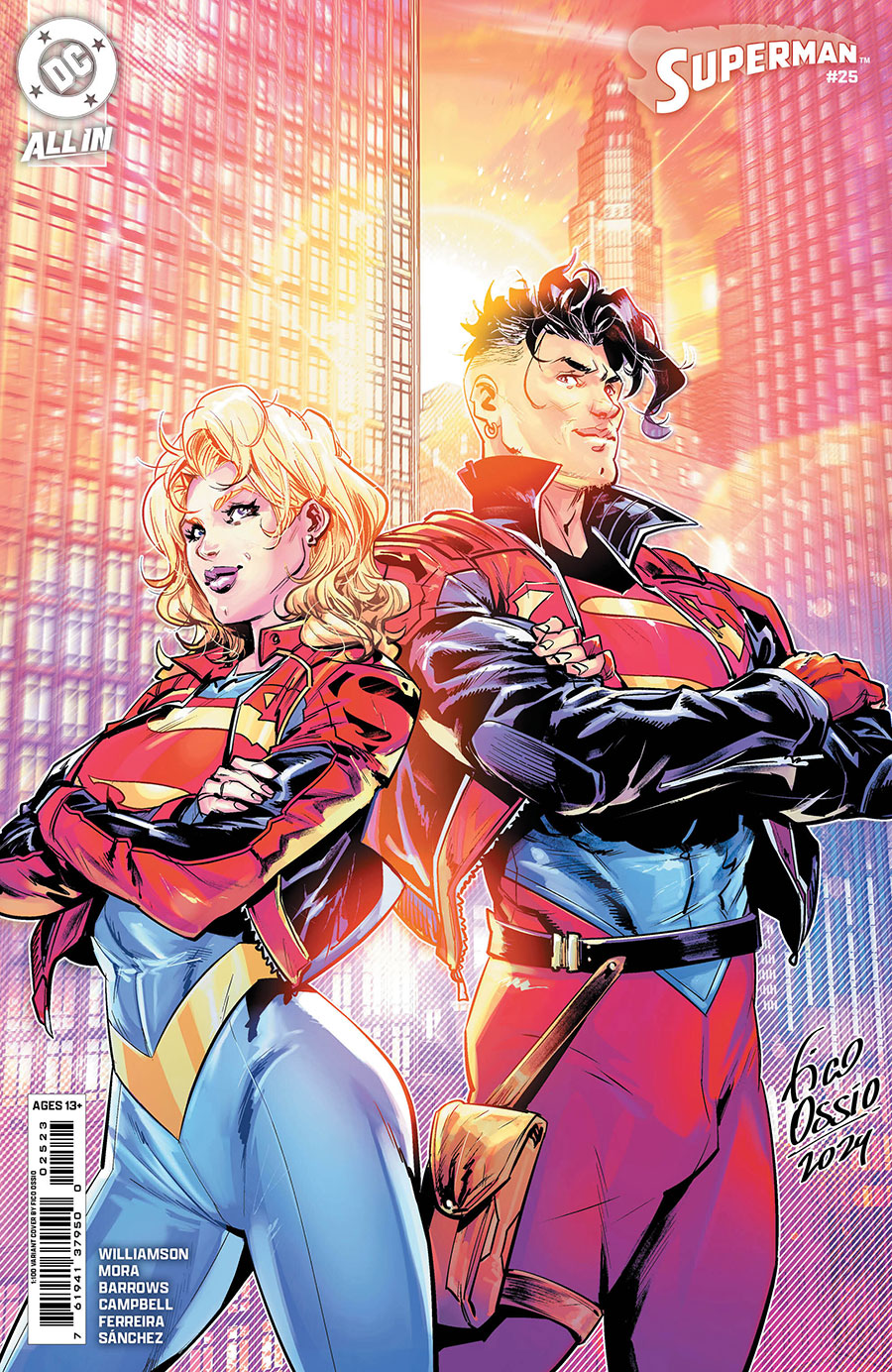 Superman Vol 7 #25 Cover K Incentive Fico Ossio Card Stock Variant Cover (DC All In)