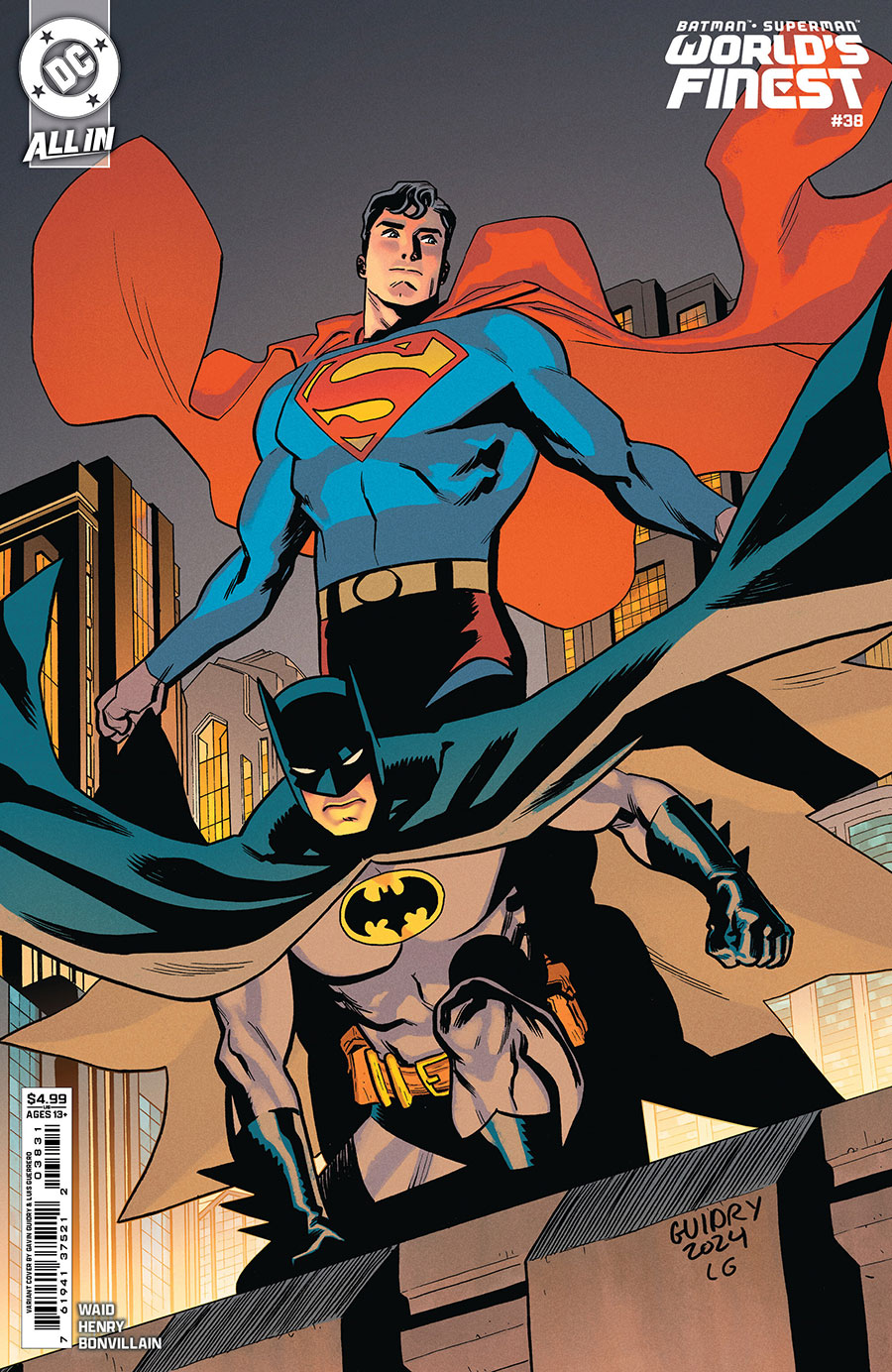 Batman Superman Worlds Finest #38 Cover B Variant Gavin Guidry Card Stock Cover (DC All In)(We Are Yesterday Part 1)