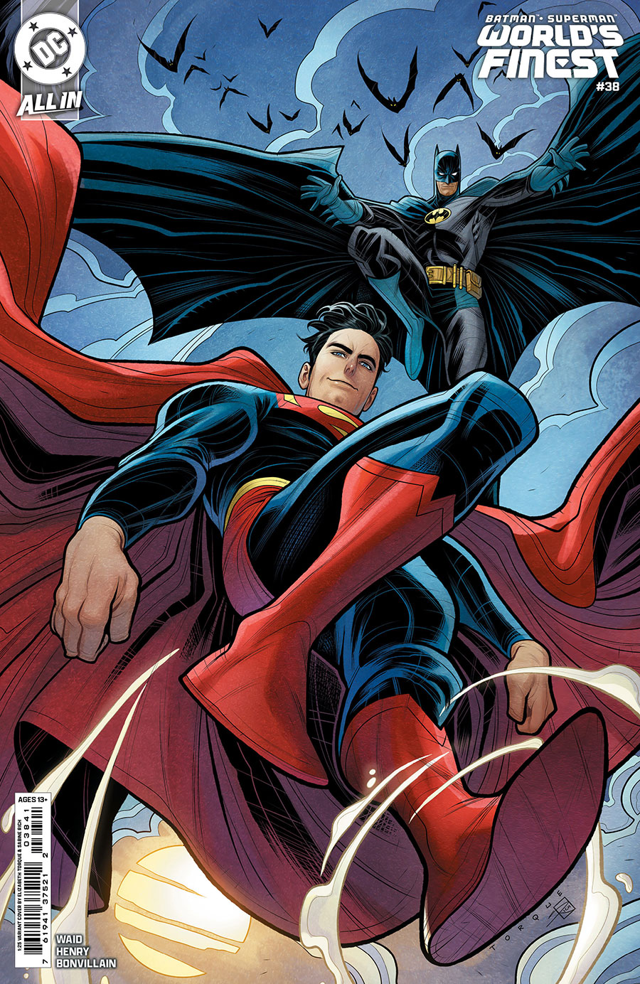 Batman Superman Worlds Finest #38 Cover E Incentive Elizabeth Torque Card Stock Variant Cover (DC All In)(We Are Yesterday Part 1)