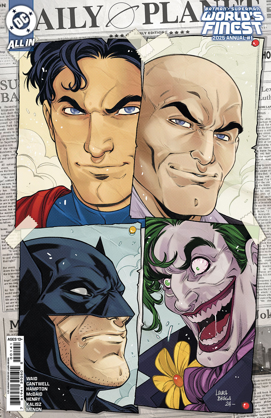 Batman Superman Worlds Finest 2025 Annual #1 (One Shot) Cover D Incentive Laura Braga Card Stock Variant Cover (DC All In)(We Are Yesterday Part 3)