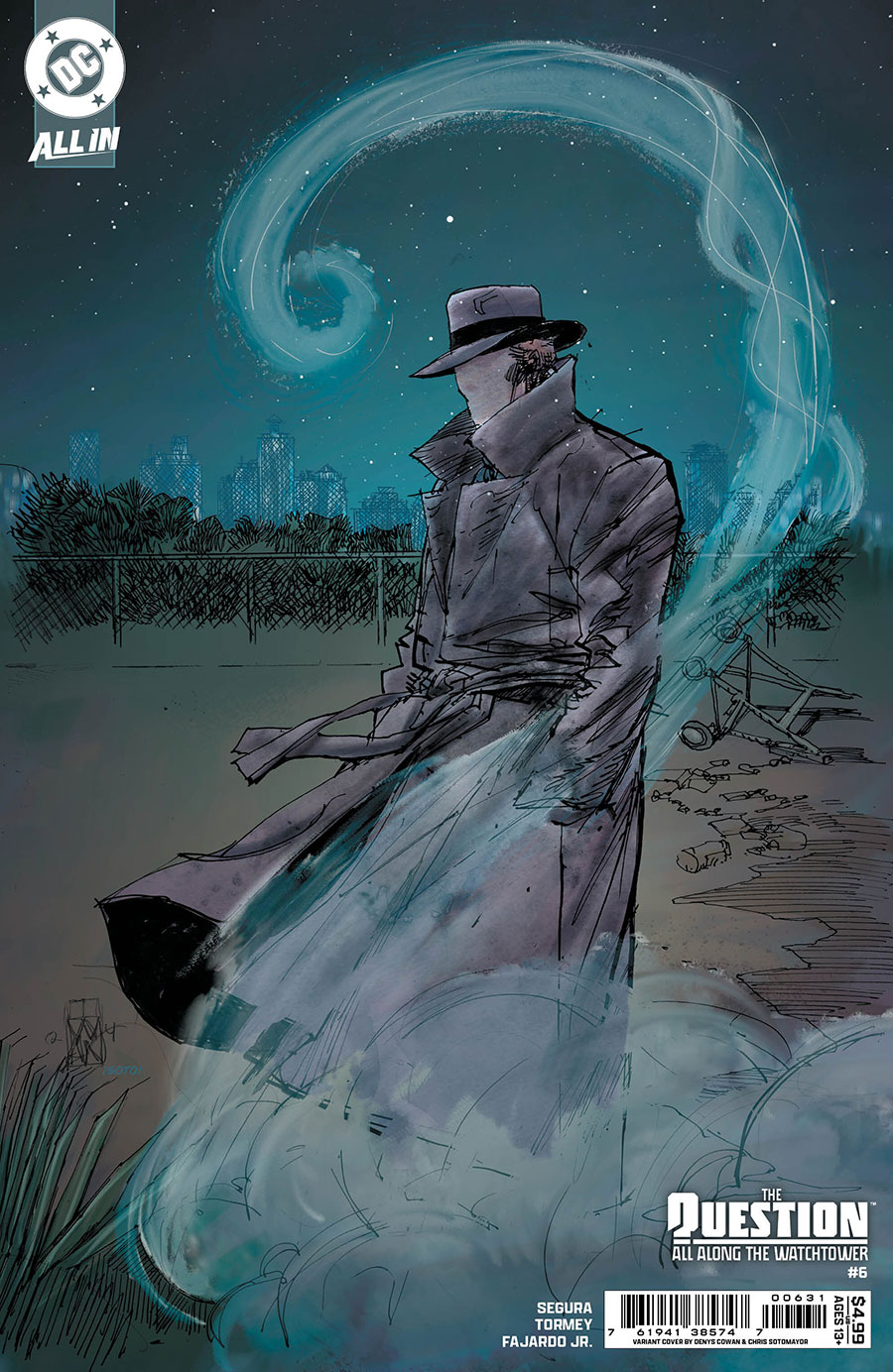 Question All Along The Watchtower #6 Cover C Variant Denys Cowan Card Stock Cover (DC All In)