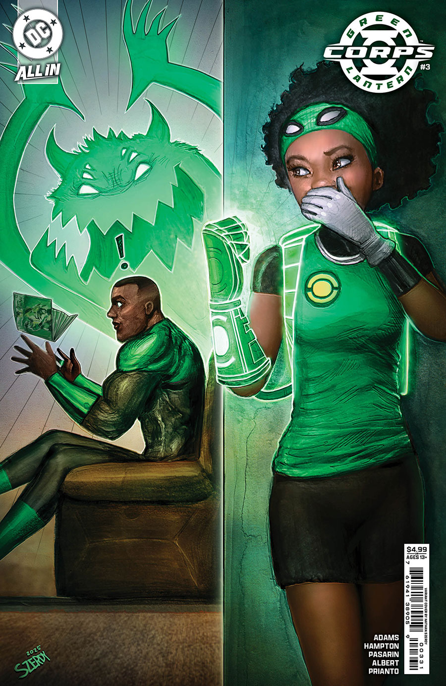 Green Lantern Corps Vol 4 #3 Cover D Variant Nathan Szerdy Card Stock Cover (DC All In)