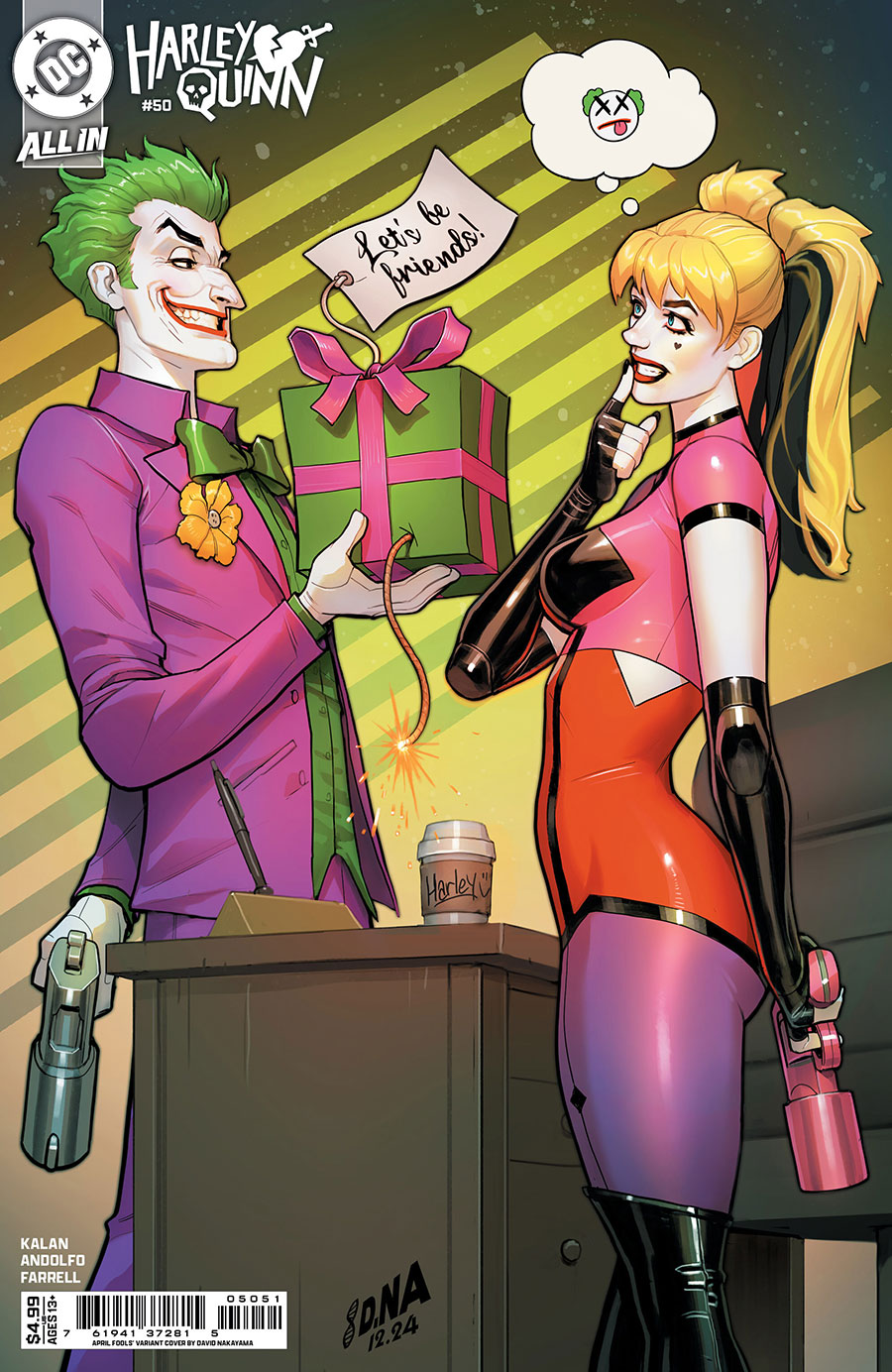 Harley Quinn Vol 4 #50 Cover D Variant David Nakayama April Fools Card Stock Cover (DC All In)