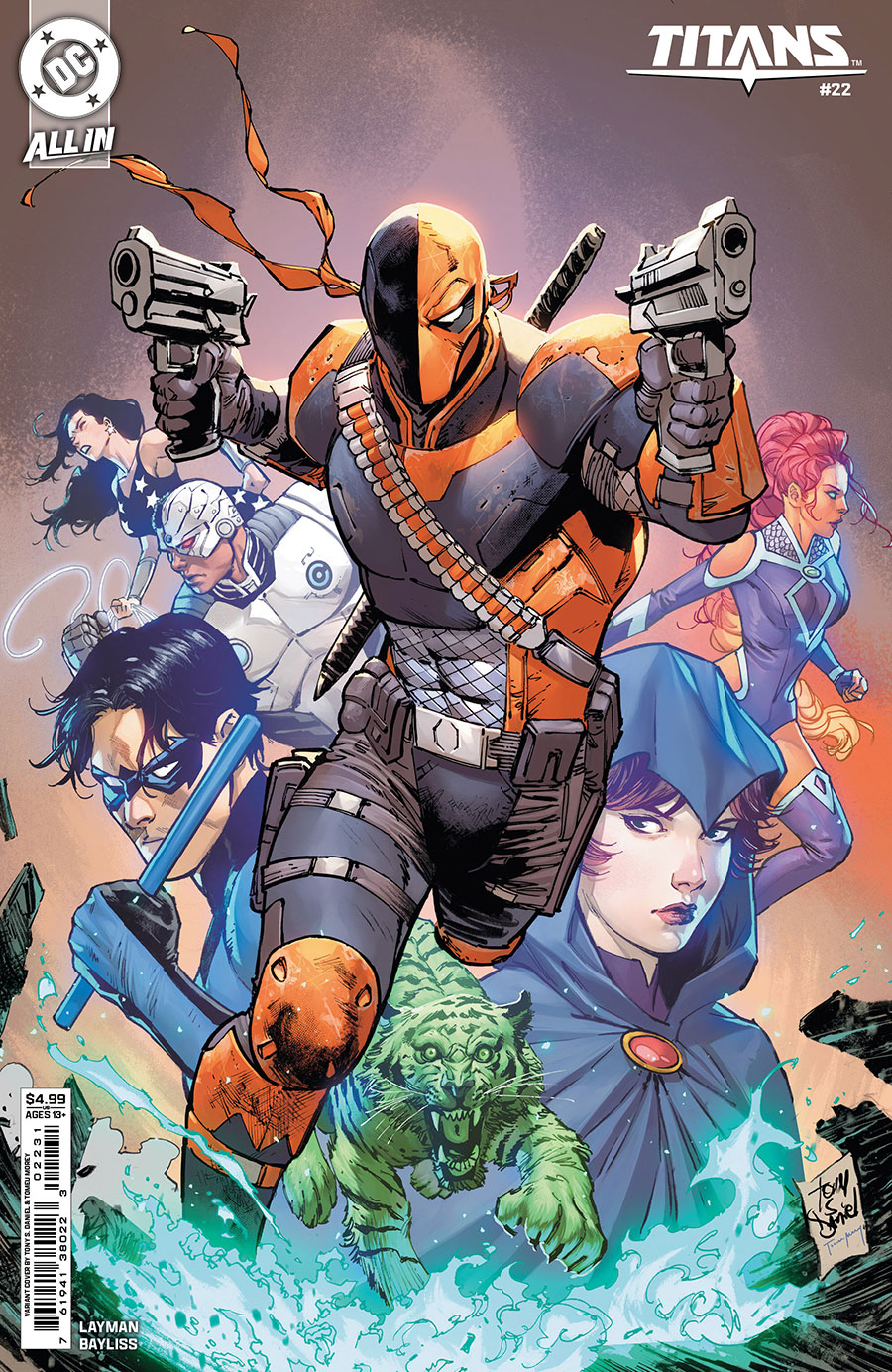 Titans Vol 4 #22 Cover B Variant Tony S Daniel Card Stock Cover (DC All In)
