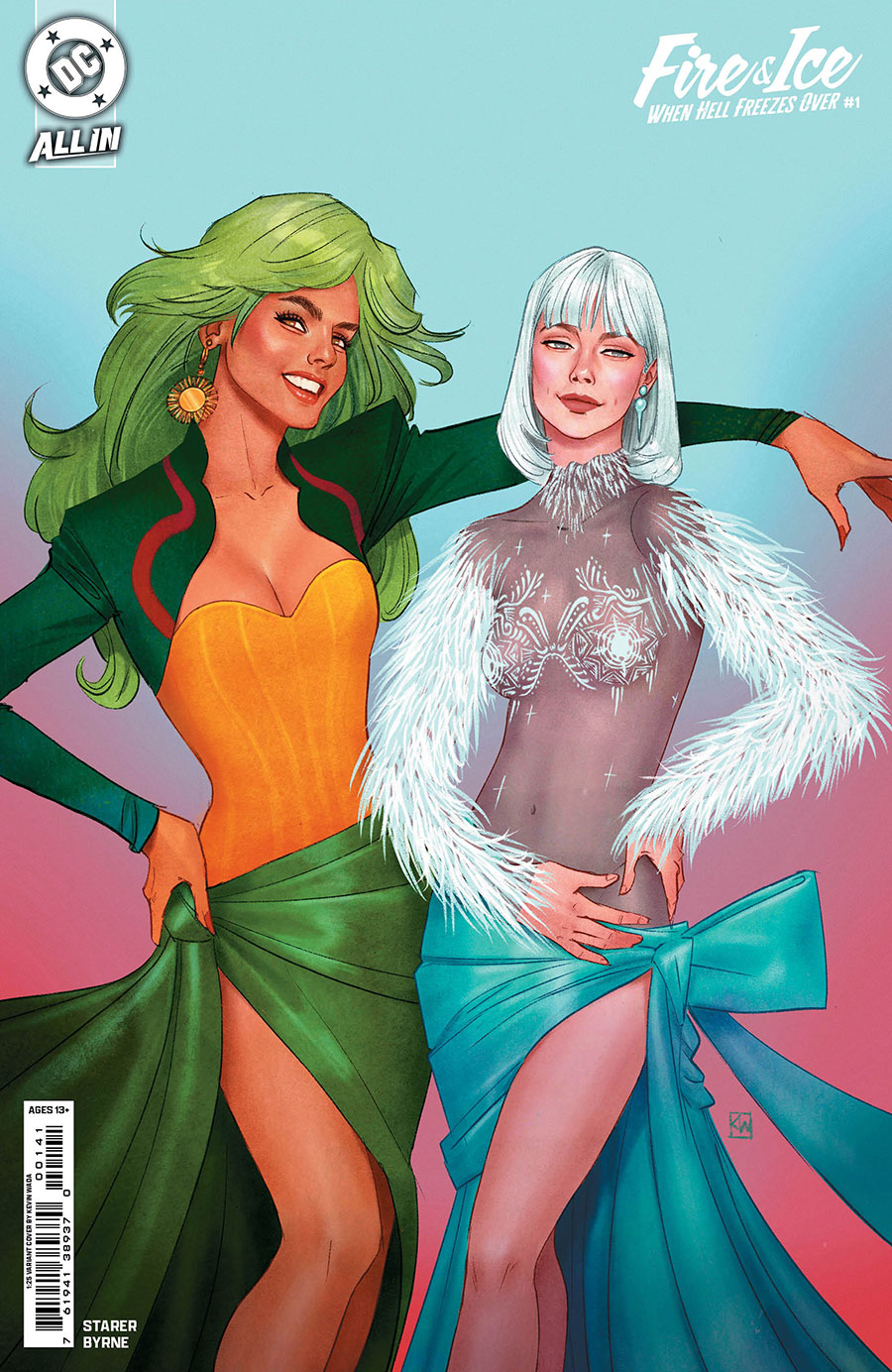Fire & Ice When Hell Freezes Over #1 Cover E Incentive Kevin Wada Card Stock Variant Cover (DC All In)