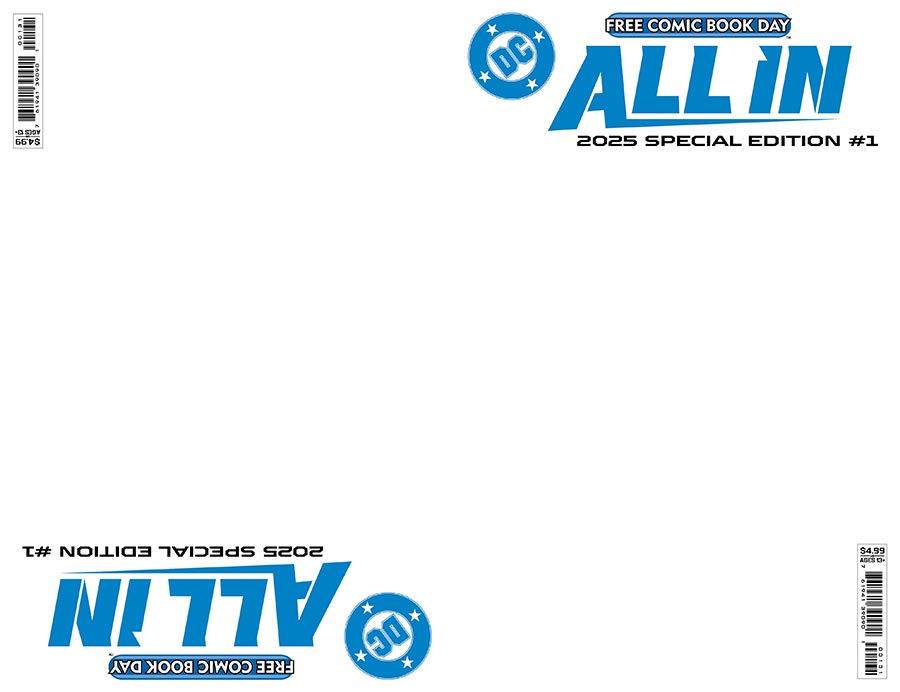 DC All In Absolute Universe 2025 FCBD Special Edition #1 (One Shot) Cover C Variant Blank Cover (Limit 1 Per Customer)
