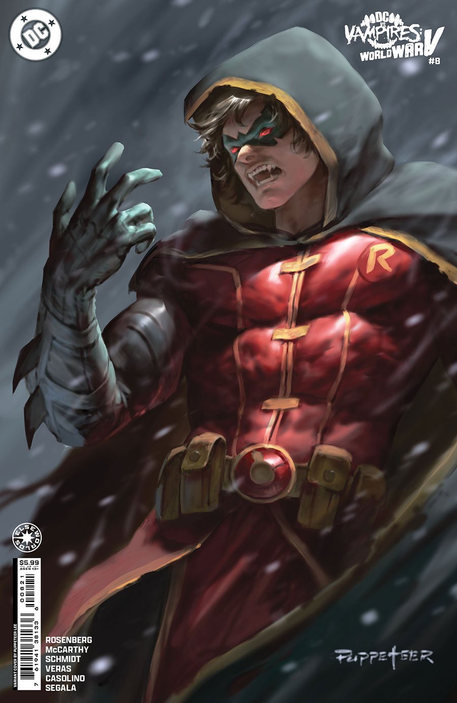 DC vs Vampires World War V #8 Cover C Variant Puppeteer Lee Card Stock Cover