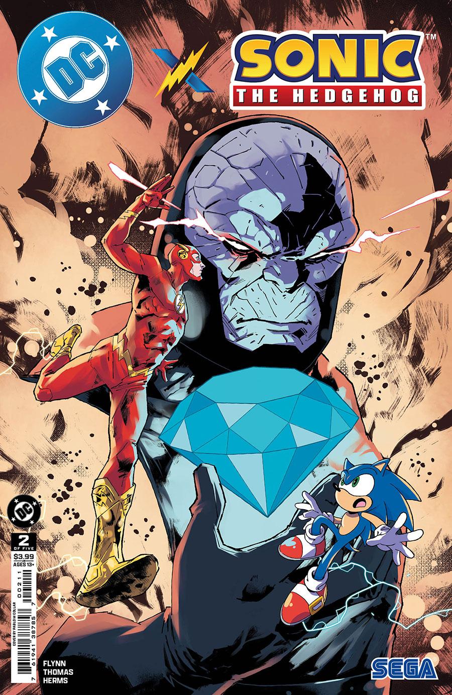 DC x Sonic The Hedgehog #2 Cover A Regular Pablo M Collar Cover