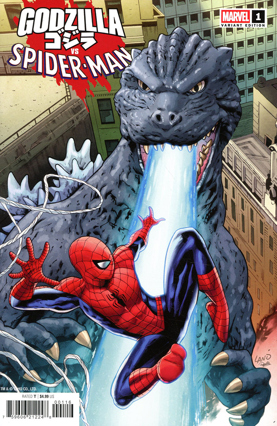Godzilla vs Spider-Man #1 (One Shot) Cover I Incentive Greg Land Variant Cover