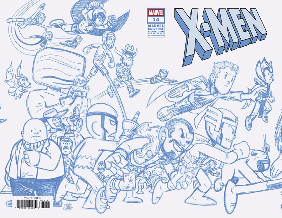 X-Men Vol 7 #14 Cover G Incentive Chris Giarrusso Marvel Universe Connecting Wraparound G Blue Line Sketch Cover
