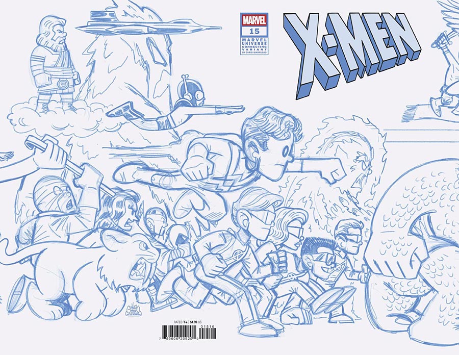 X-Men Vol 7 #15 Cover E Incentive Chris Giarrusso Marvel Universe Connecting Wraparound O Blue Line Sketch Cover