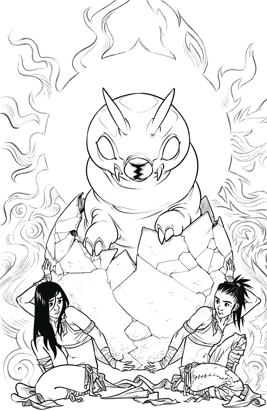Mothra Queen Of The Monsters #2 Cover D Incentive Sophie Campbell Black & White Virgin Cover