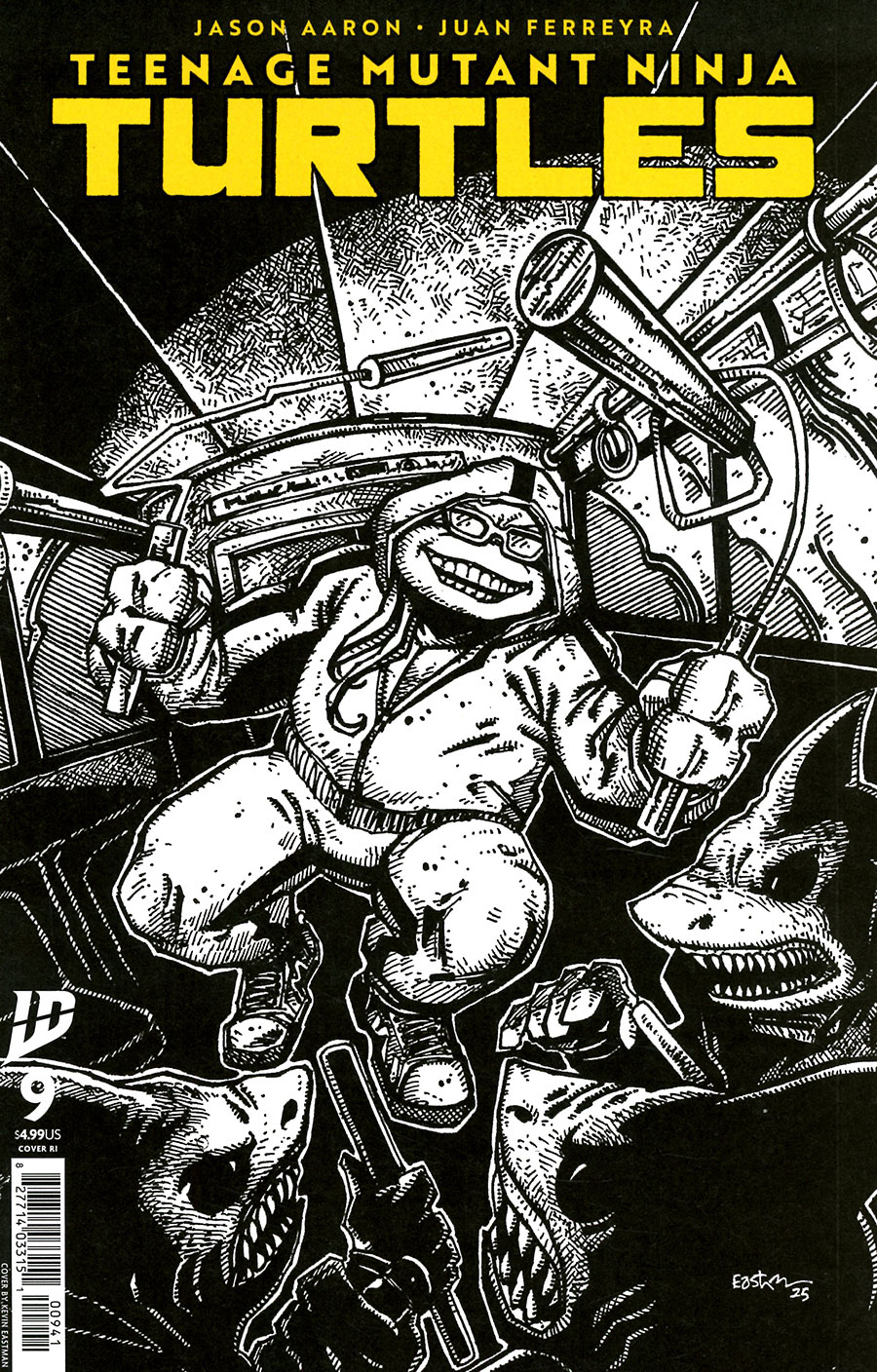 Teenage Mutant Ninja Turtles Vol 6 #9 Cover F Incentive Kevin Eastman Black & White Cover