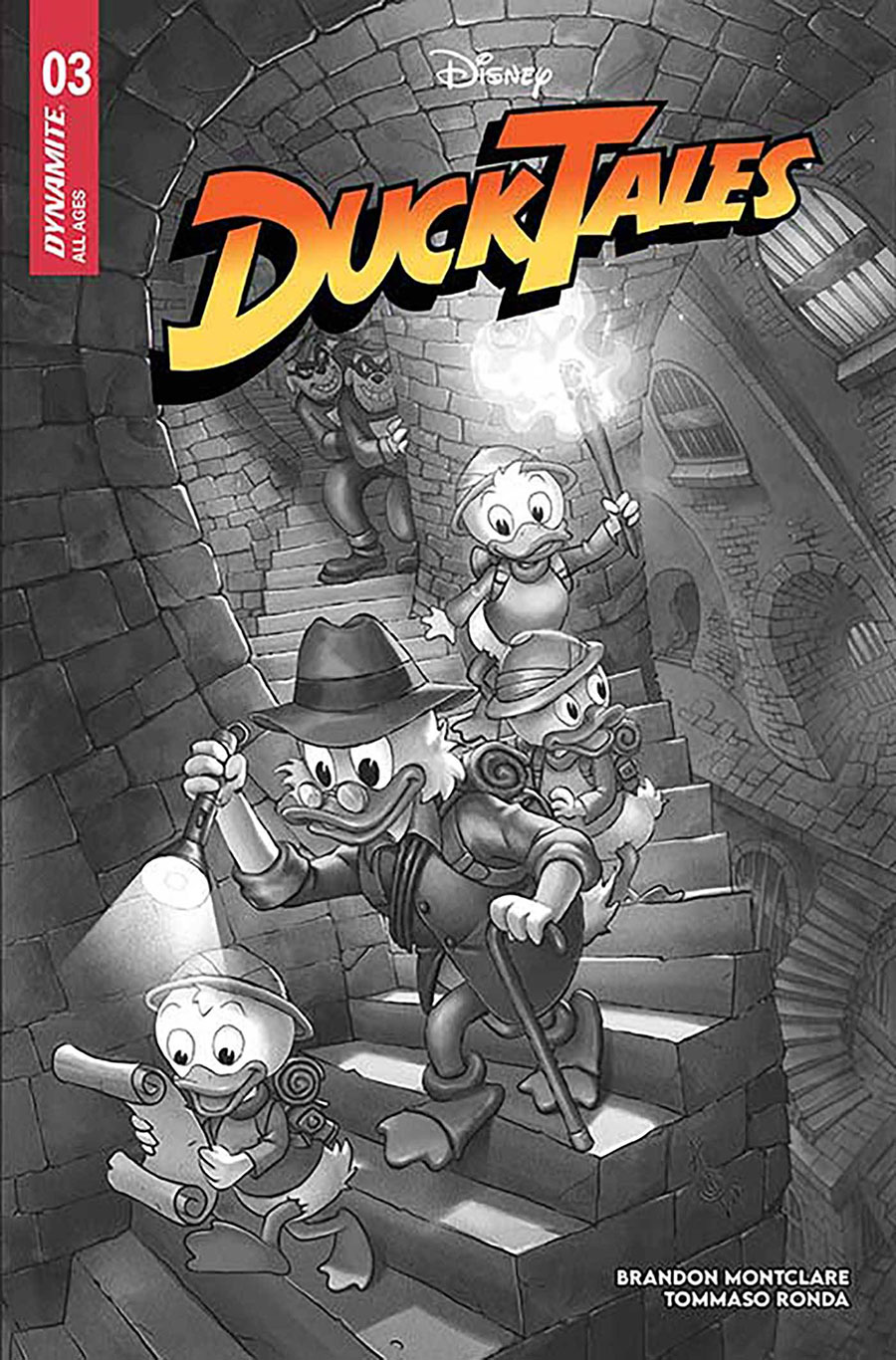 Ducktales Vol 5 #3 Cover R Incentive Alan Quah Black & White Cover