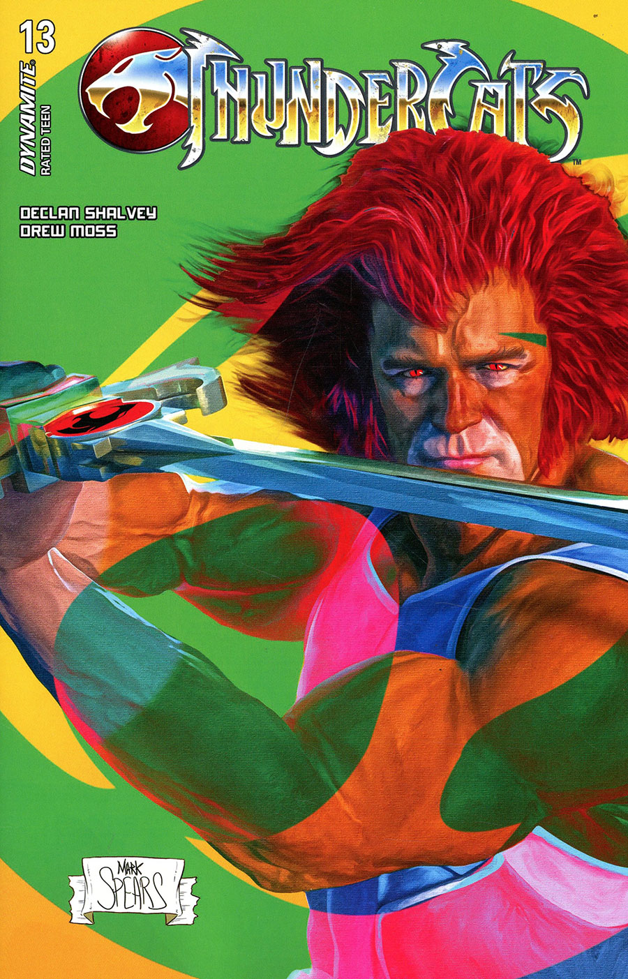 Thundercats Vol 3 #13 Cover Z Incentive Mark Spears Green Background Variant Cover