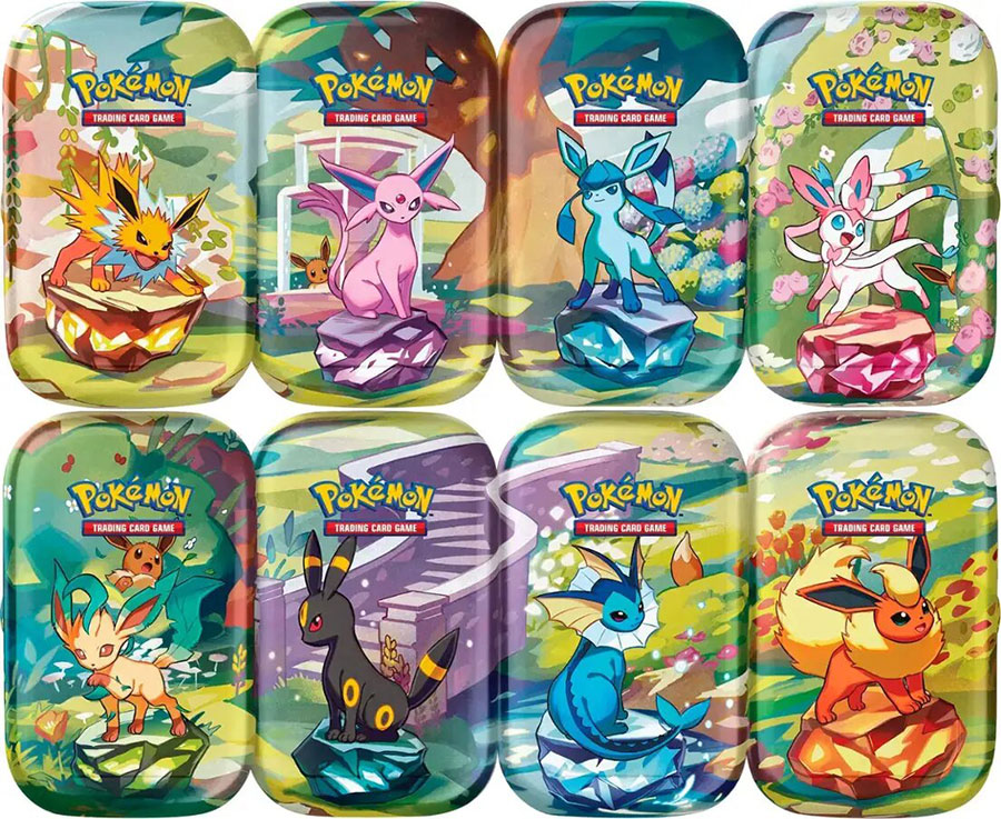 Pokemon Scarlet And Violet 8.5 Prismatic Evolutions Mini Tin (Filled Randomly)