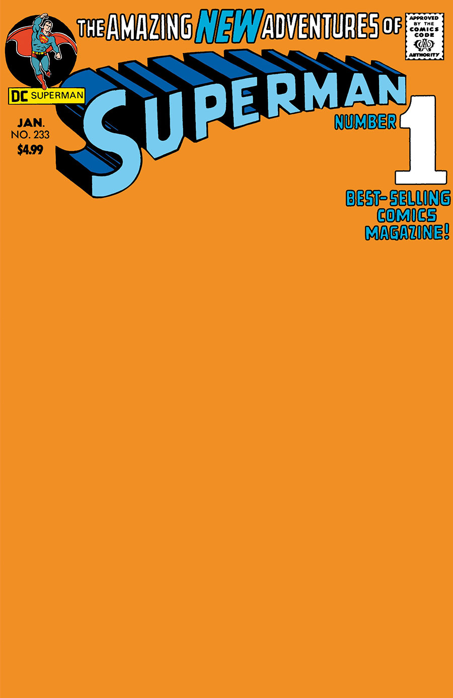 Superman #233 Facsimile Edition Cover D Variant Blank Cover
