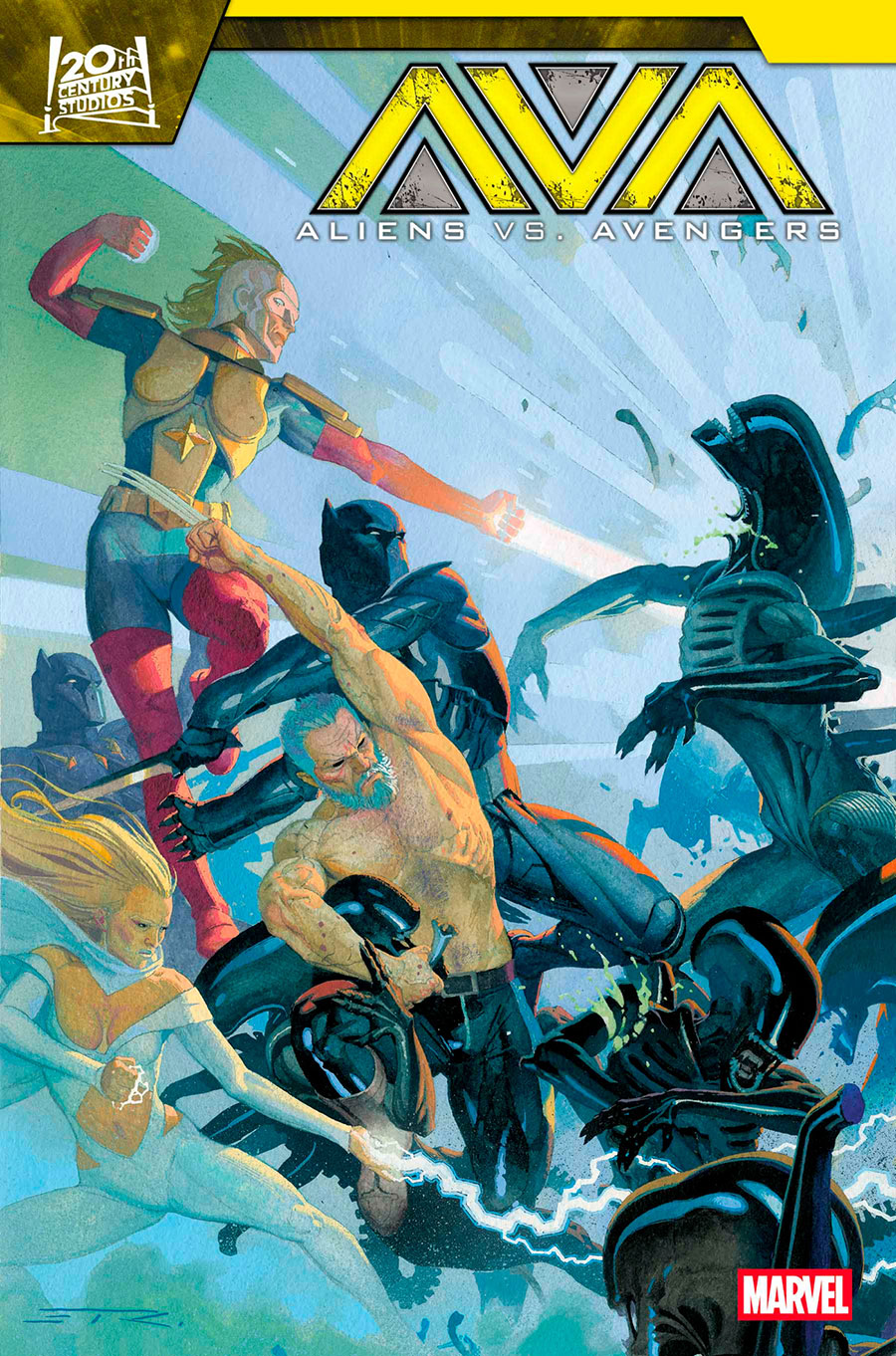 Aliens vs Avengers #4 Cover A Regular Esad Ribic Cover