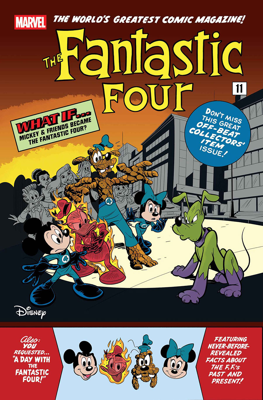 Fantastic Four Vol 7 #32 Cover B Variant Emilio Urbano Disney What If Fantastic Four Homage Cover (One World Under Doom Tie-In)