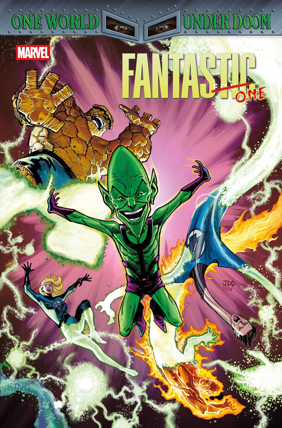 Fantastic Four Vol 7 #32 Cover D Variant Joshua Cassara Impossible Man Pop-Up Cover (One World Under Doom Tie-In)
