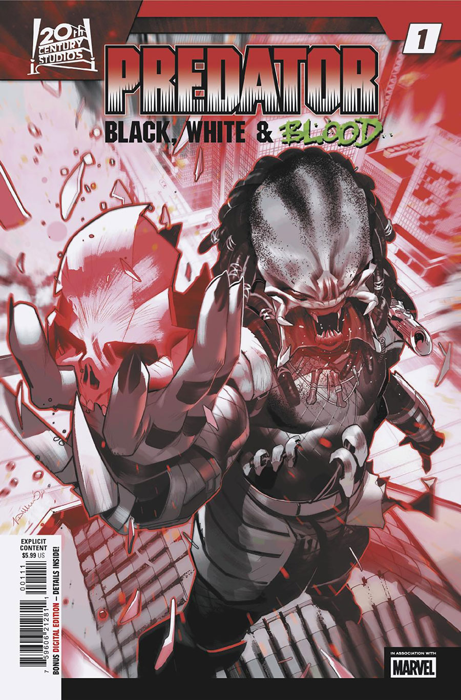 Predator Black White & Blood #1 Cover A Regular Simone Di Meo Cover