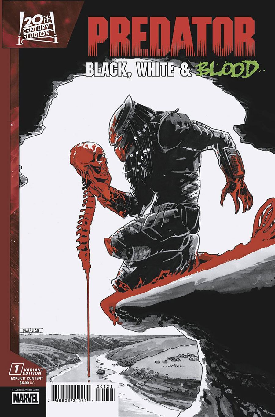 Predator Black White & Blood #1 Cover B Variant Mahmud Asrar Cover