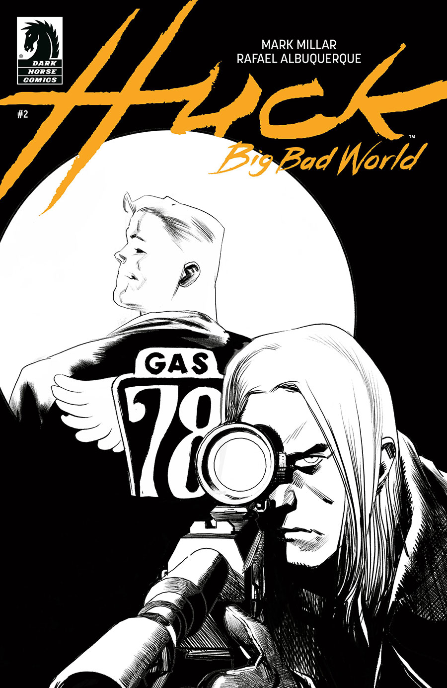 Huck II Big Bad World #2 Cover B Variant Rafael Albuquerque Black & White Cover