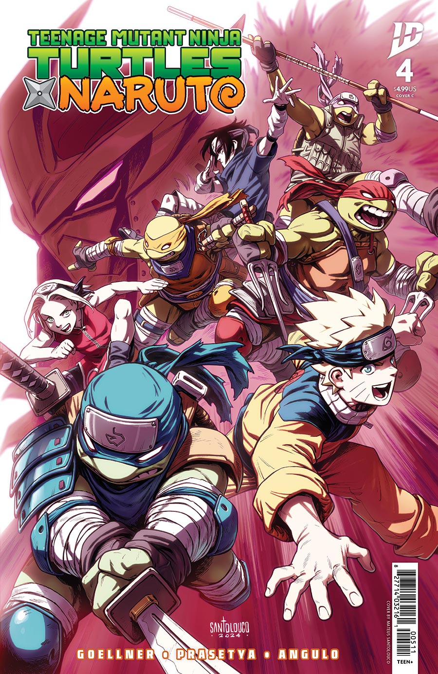 Teenage Mutant Ninja Turtles x Naruto #4 Cover C Variant Mateus Santolouco Cover